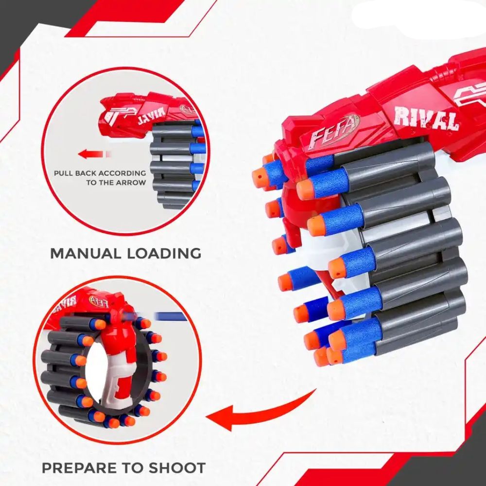 Foam Blaster with 20 EVA Bullets & Wrist Target Toy Gun