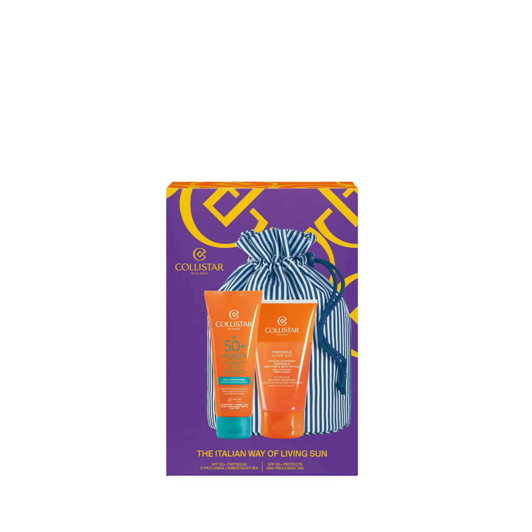 Collistar Pouch SunCream SPF50+ & After Sun Shampoo Set