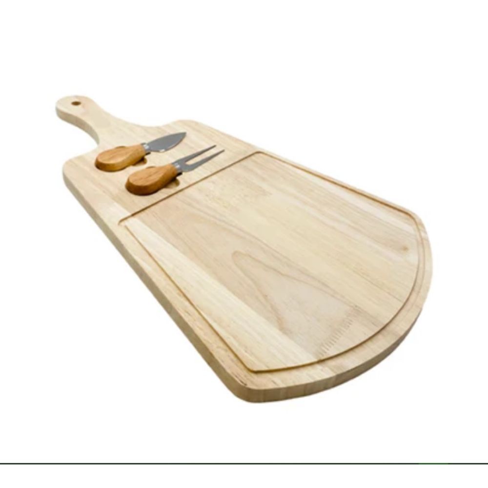 Wooden Cheese board Serving Tray With Cheese Fork & Knife Lebanon