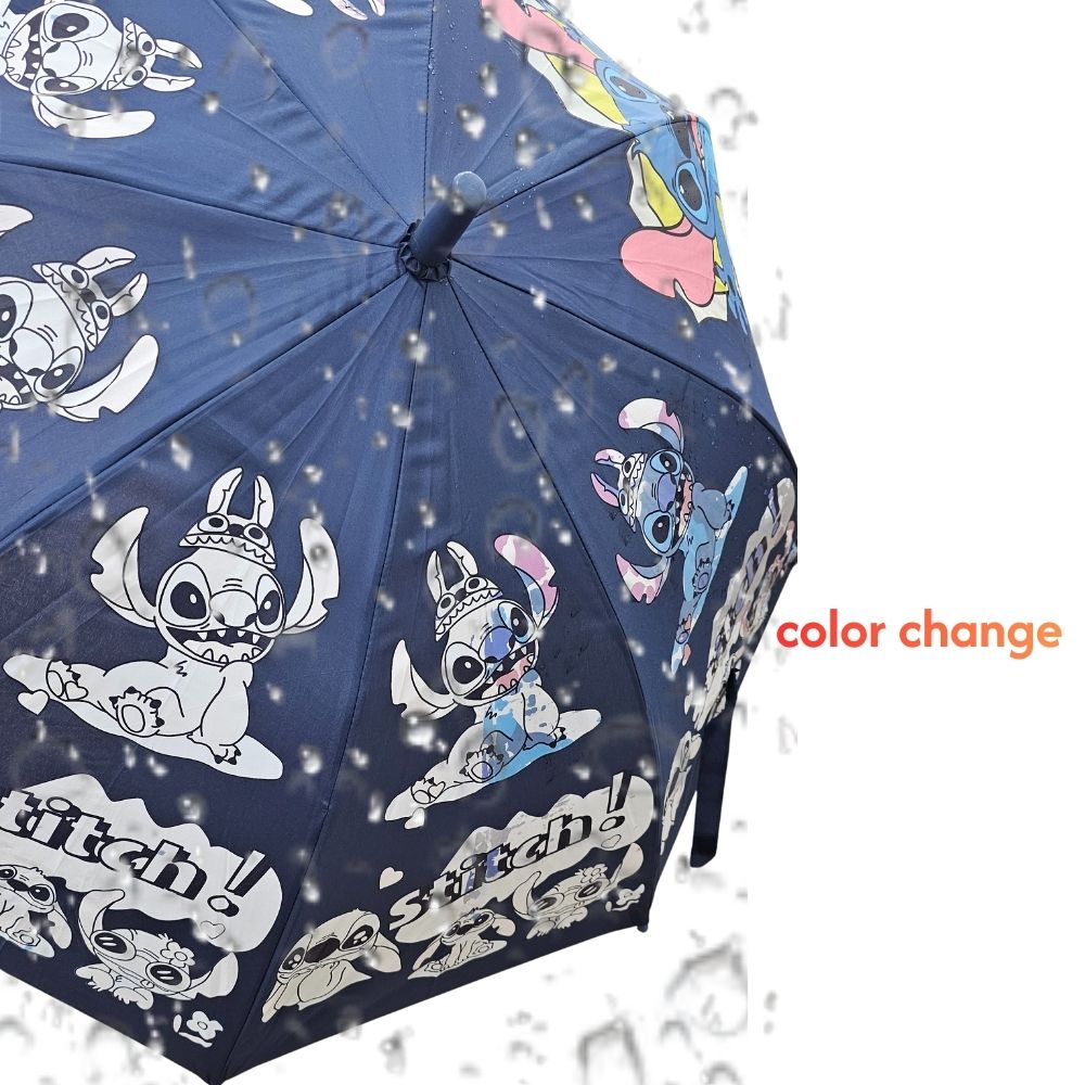 (Net) Stitch Magic umbrella – water hit, color came! Lebanon