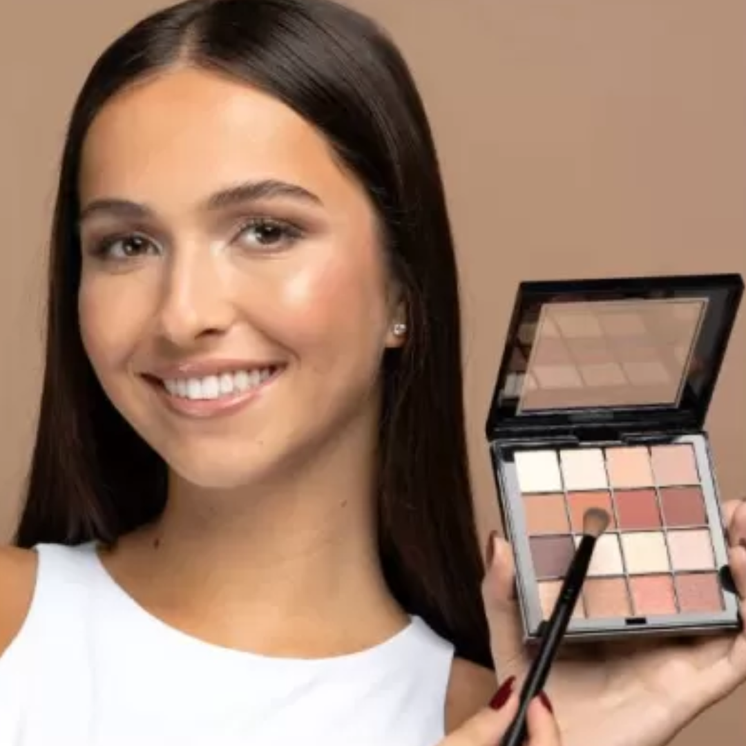 Palladio Pro Shadow 16 Count Palette In Natural Nudes