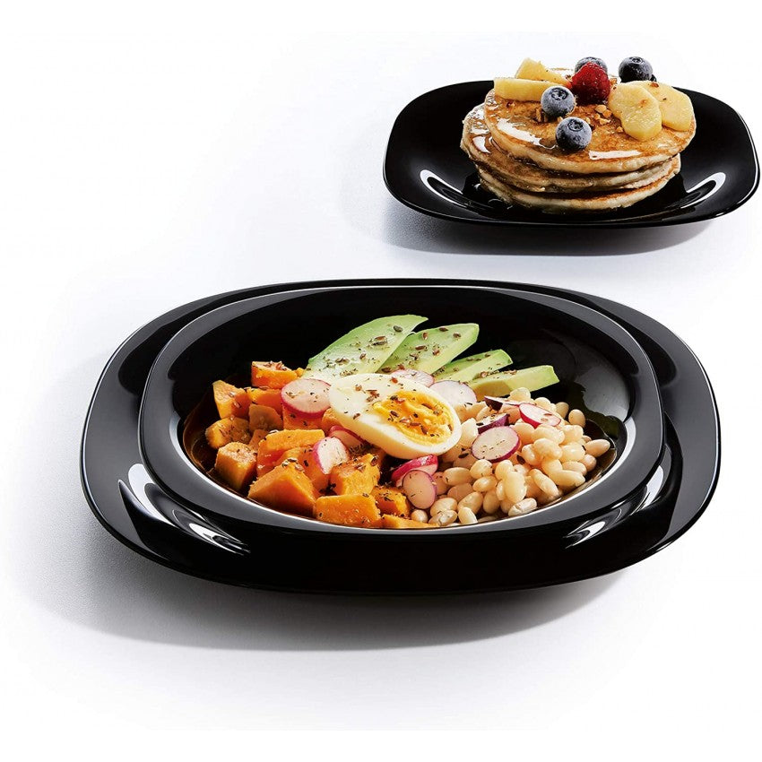 Luminarc carine black dinnerware set - 18pcs