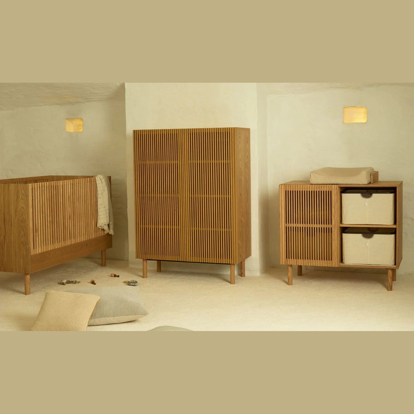 Quax - Hai No Ki Bed - 140x70cm - Natural Ash Crib