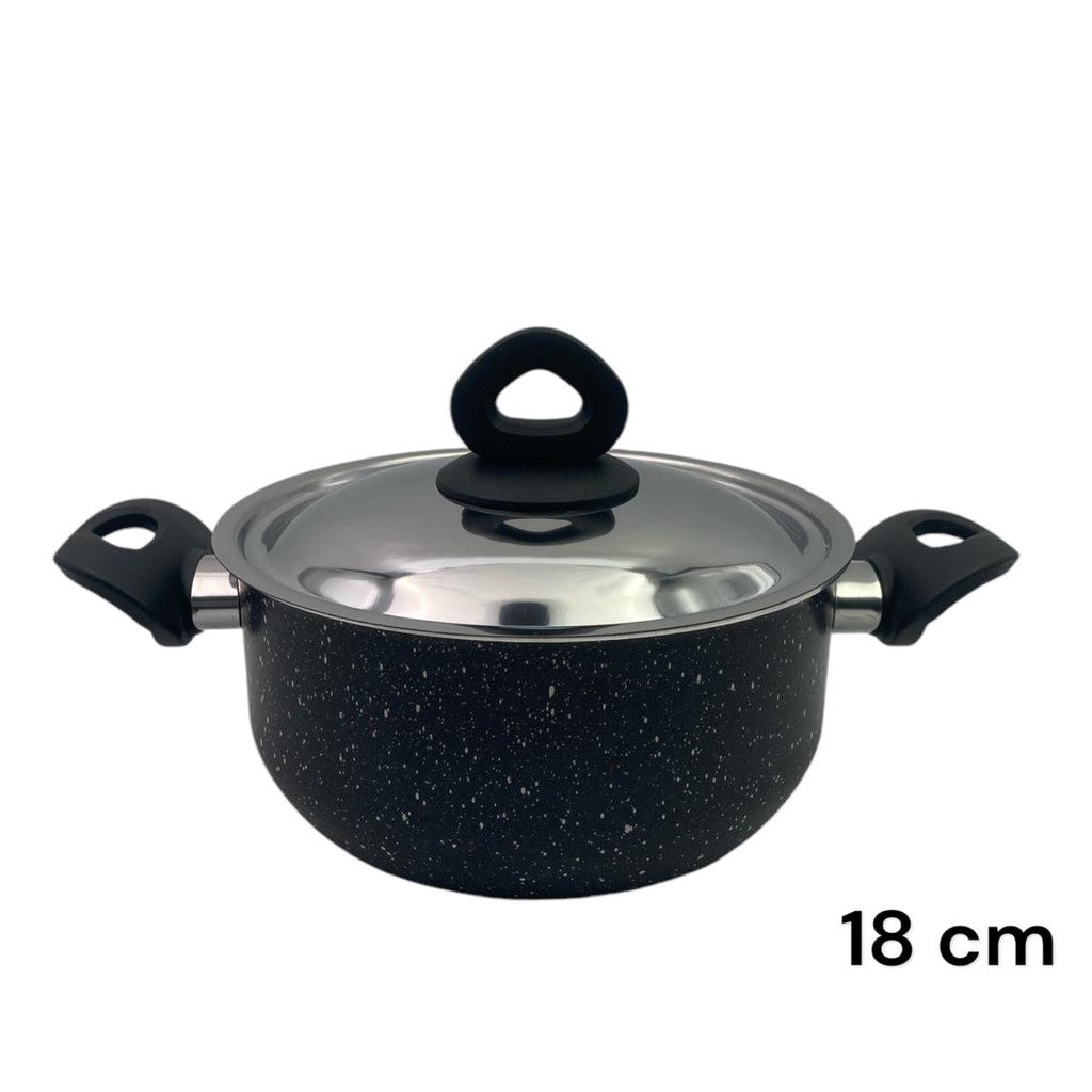 Black Granite Nouval Casserole 18 cm