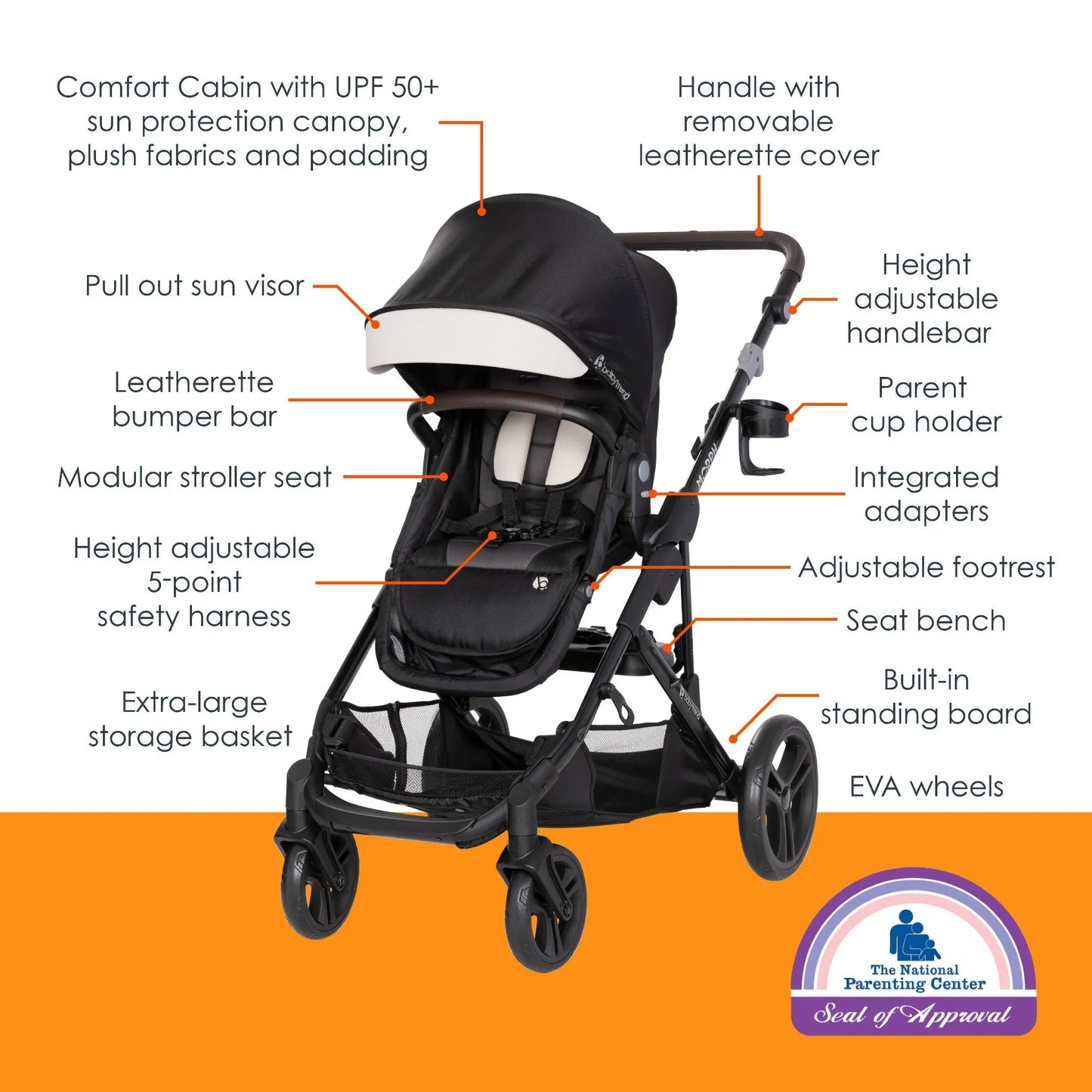BabyTrend - Morph Single To Double Modular - Dash Black