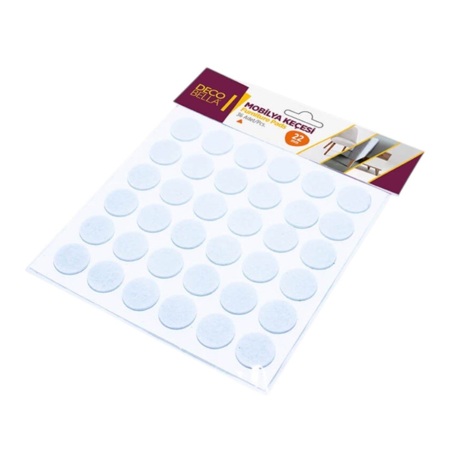 DecoBella 22 mm Pad Round - 36 pieces