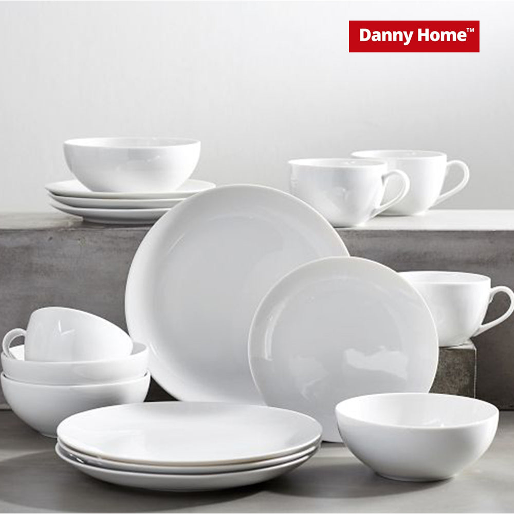 Danny Home 2-Piece 14-Inch White Serving Plate