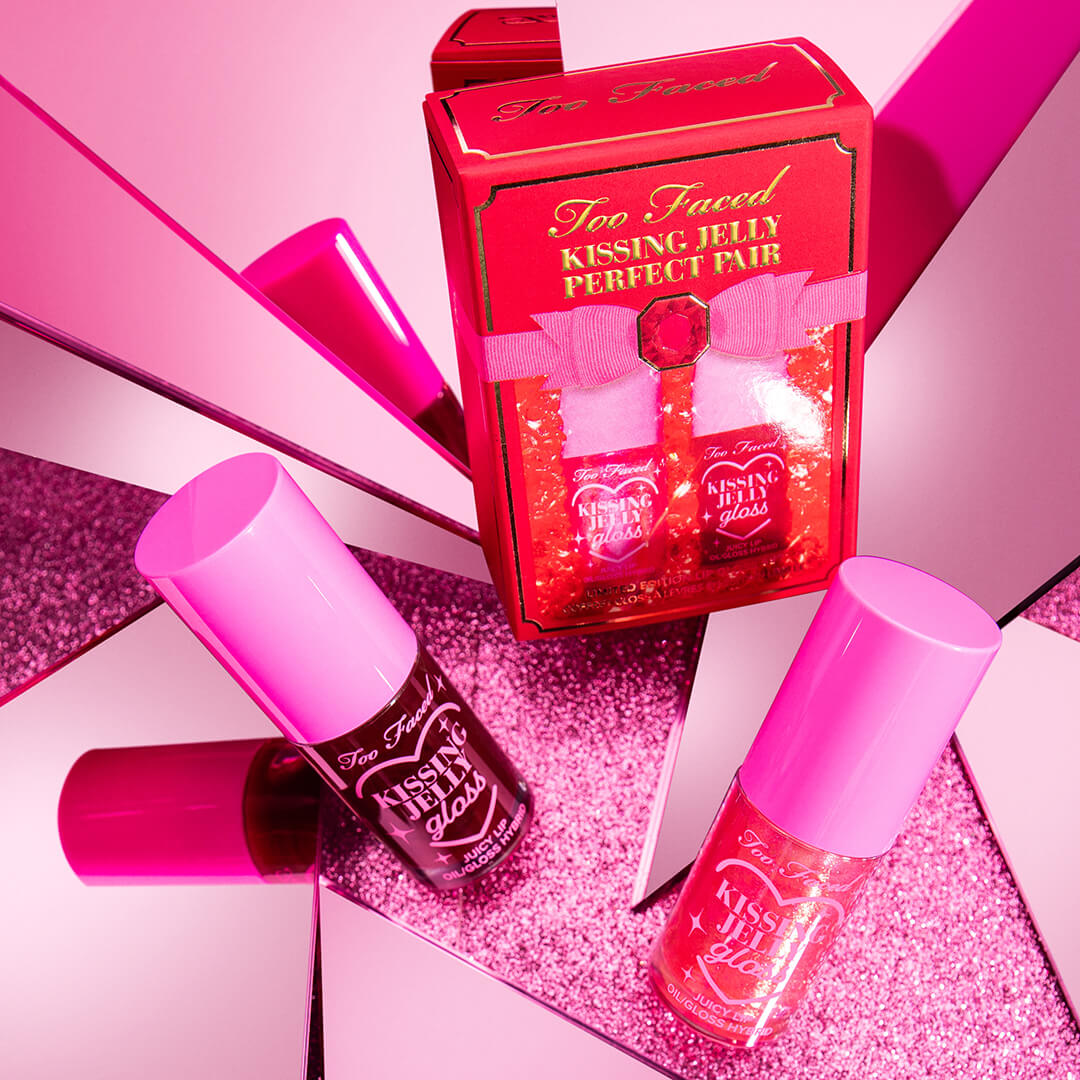 Too Faced Kissing Jelly Lip Oil Gloss: Perfect Pair Set