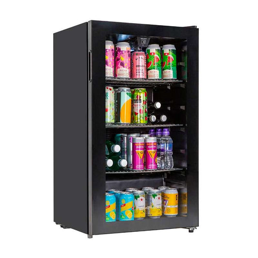 Freestanding Bottles Cooler Fridge, Black By Russell Hobbs