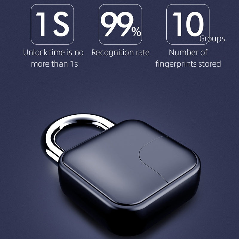 Tuya Fingerprint Padlock Portable Keyless Bag Luggage Lock Waterproof USB Rechargeable Bluetooth-compatible for Indoor Outdoor