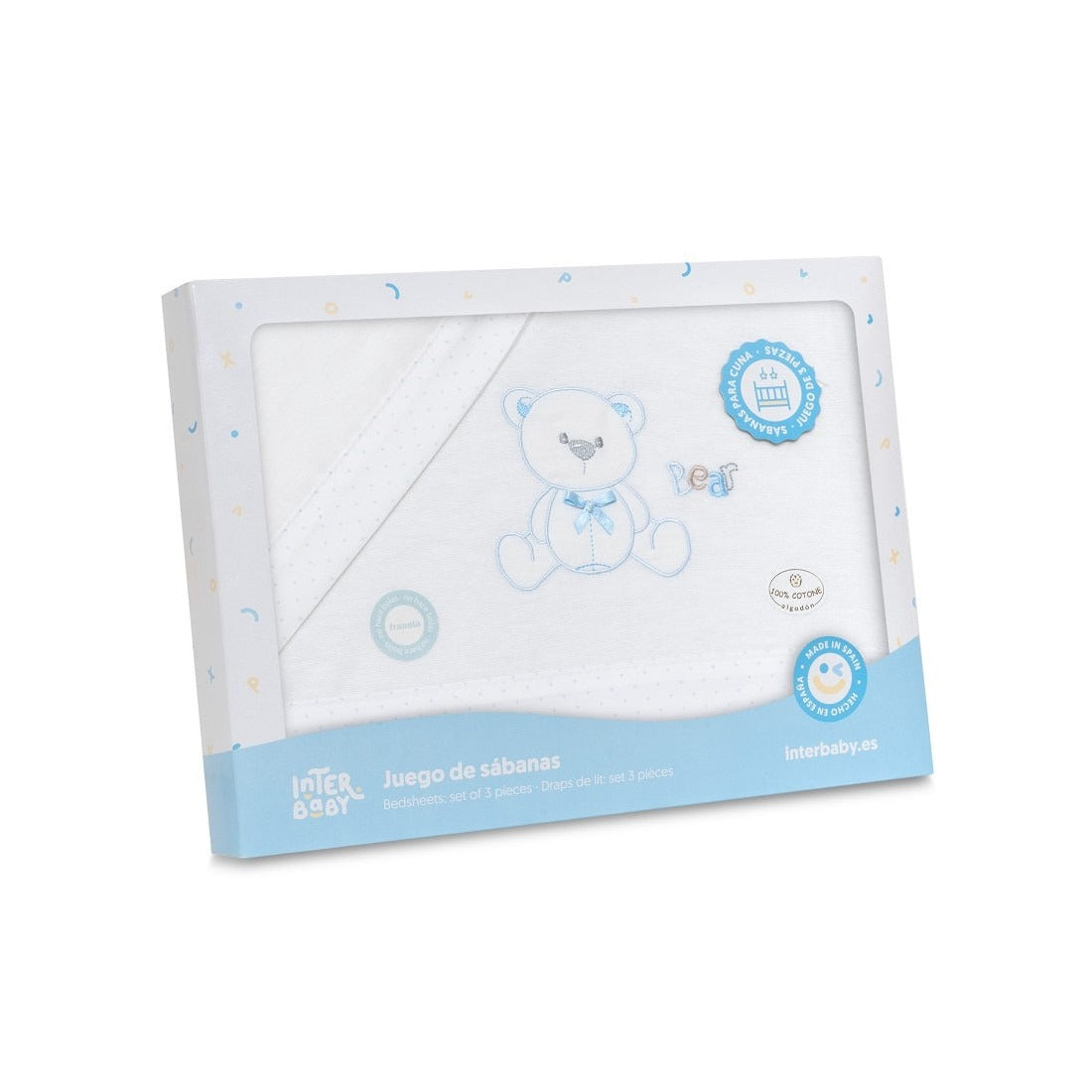 Interbaby Bed Sheets Set with Bear Design