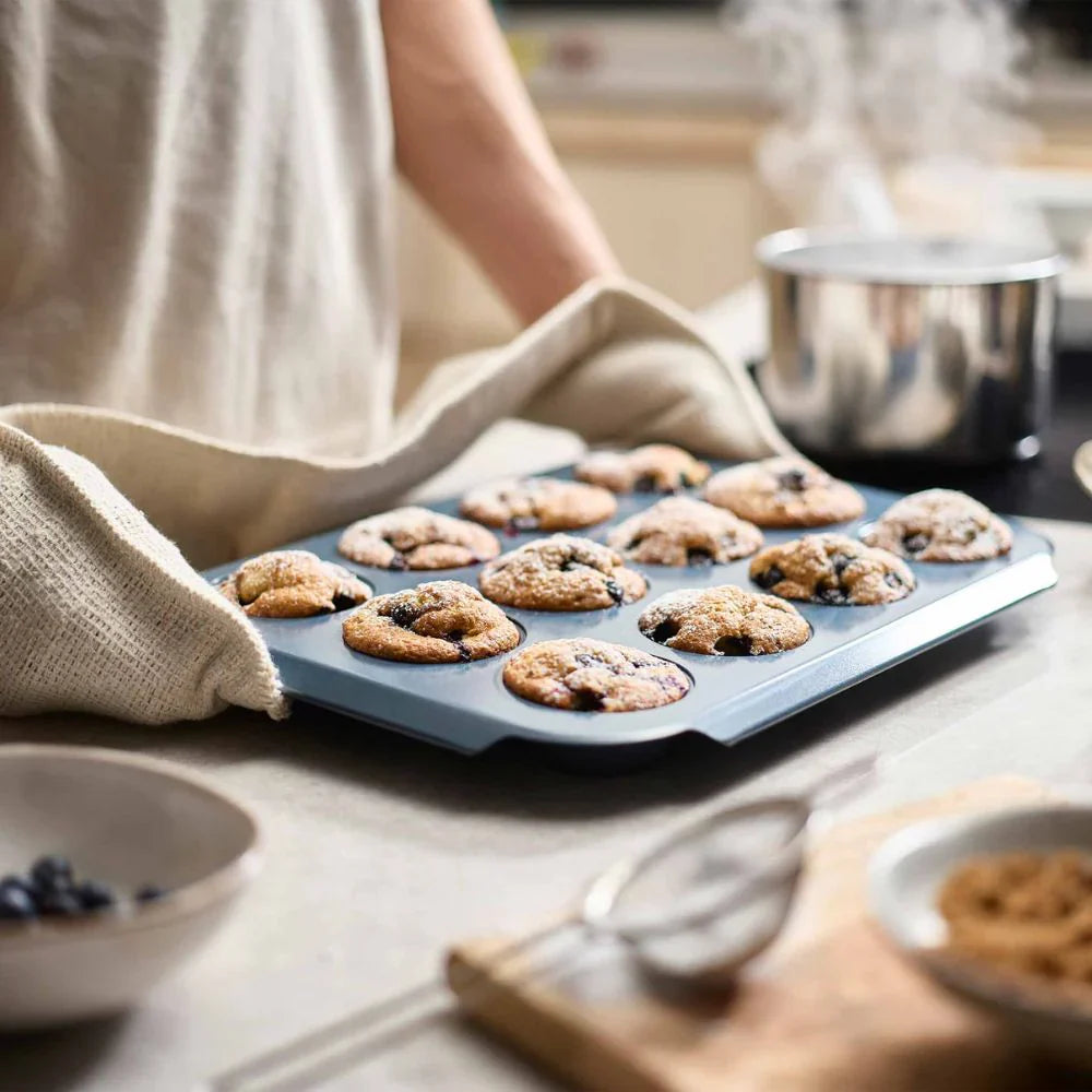 Joseph   Joseph   Nest™   Bake   Non-Stick   12   Cup   Blue   Muffin   Tray