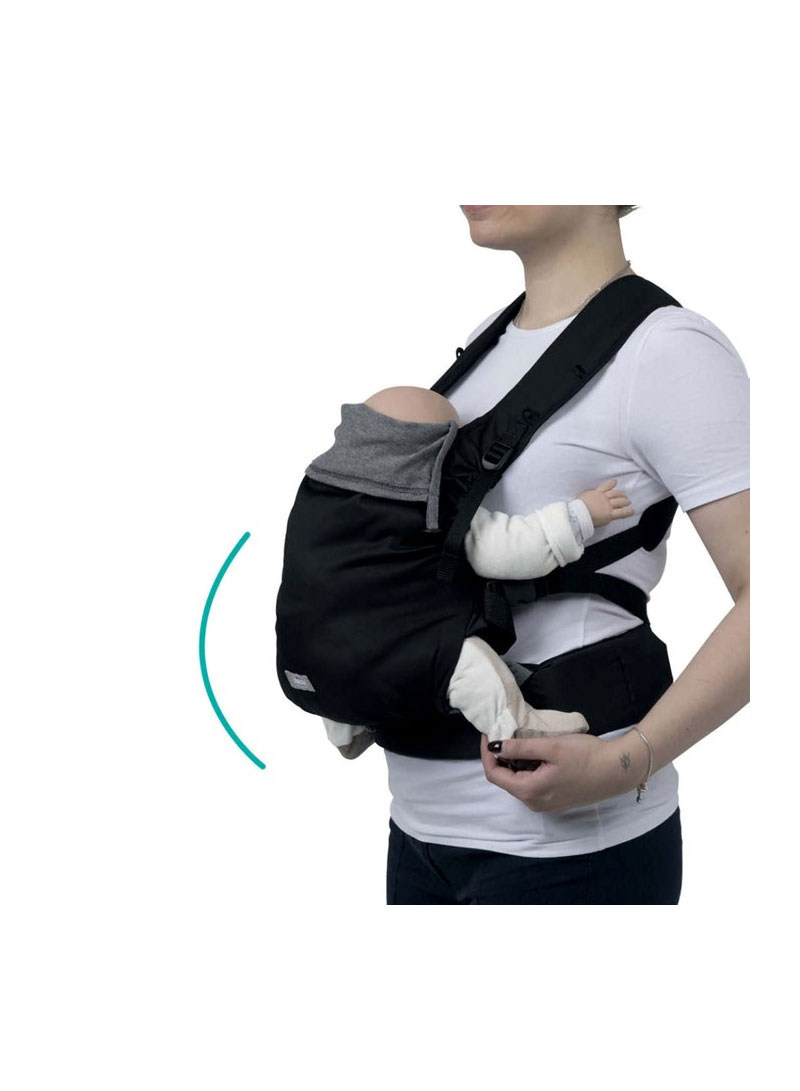 Chicco - Skin Fit Carrier - With Neck Support &Protective Hood - Black
