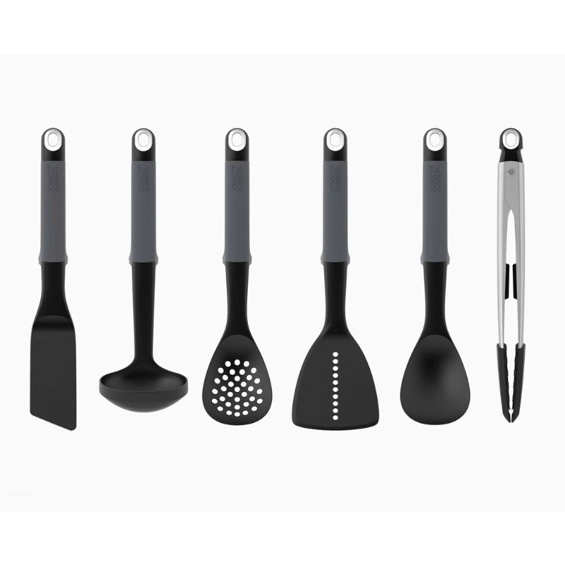 Joseph Joseph Elevate™ 6-piece Grey Utensils Carousel Set with Tongs