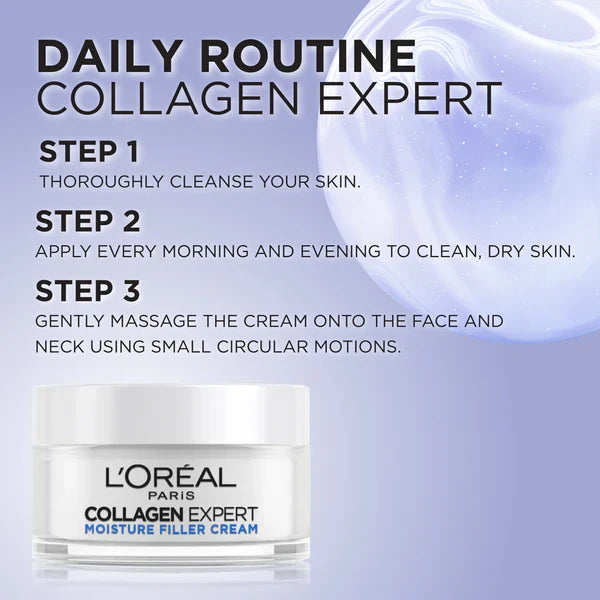 L’Oreal Paris Collagen Expert Moisture-Filling Cream, With Glycerin & Collagen Peptide Fractions 50ml
