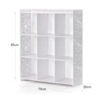 85 CM Freestanding Waterproof Storage Racks Bookcase Display Shelves Organizer Cabinet for Living Room Bedroom Office White - Medaid International