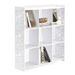 85 CM Freestanding Waterproof Storage Racks Bookcase Display Shelves Organizer Cabinet for Living Room Bedroom Office White - Medaid International
