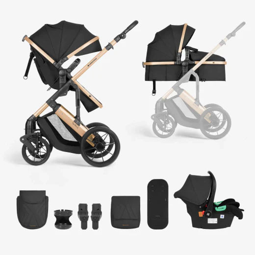 Kikkaboo - Stroller 3in1 Travel System - transform seat - Darling Black - 2024