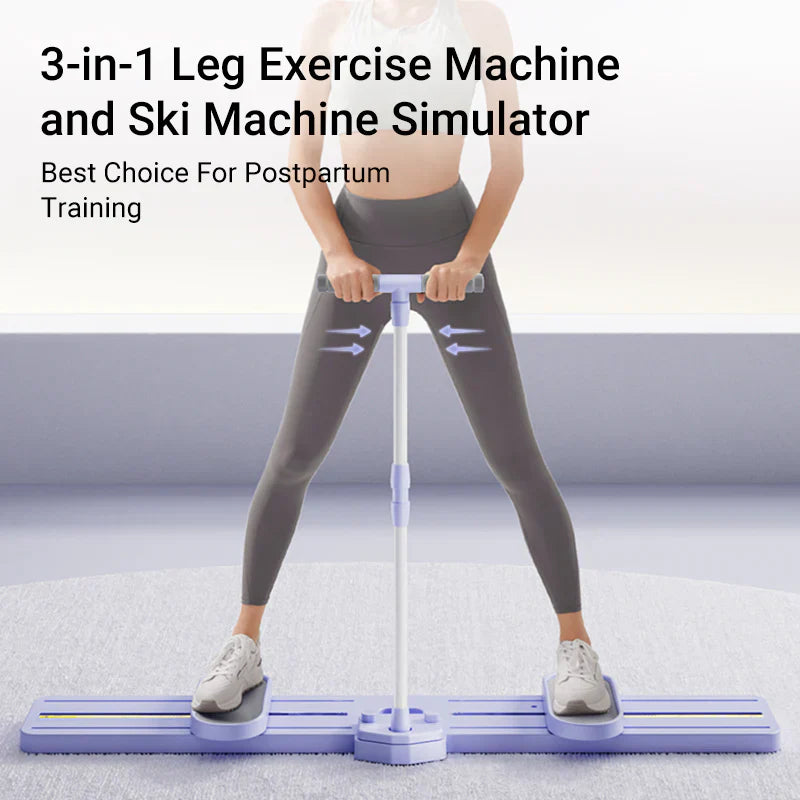 Ski Trainer 3-in-1 Leg Exercise Machine Foldable & Portable Pelvic Muscle Hip Trainer