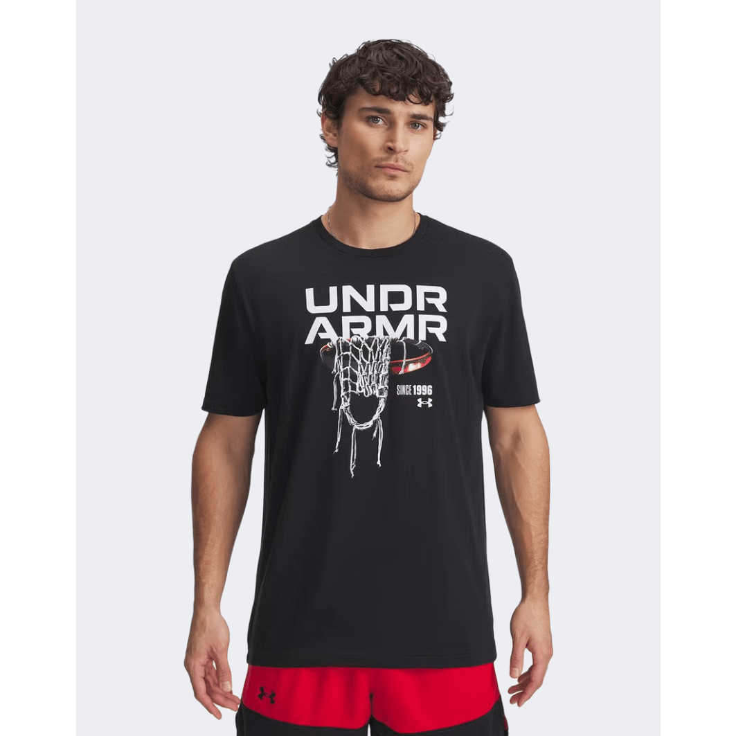 Under Armour 60/40S Hoops Net Men Basketball T-Shirt Black/White - Medaid International