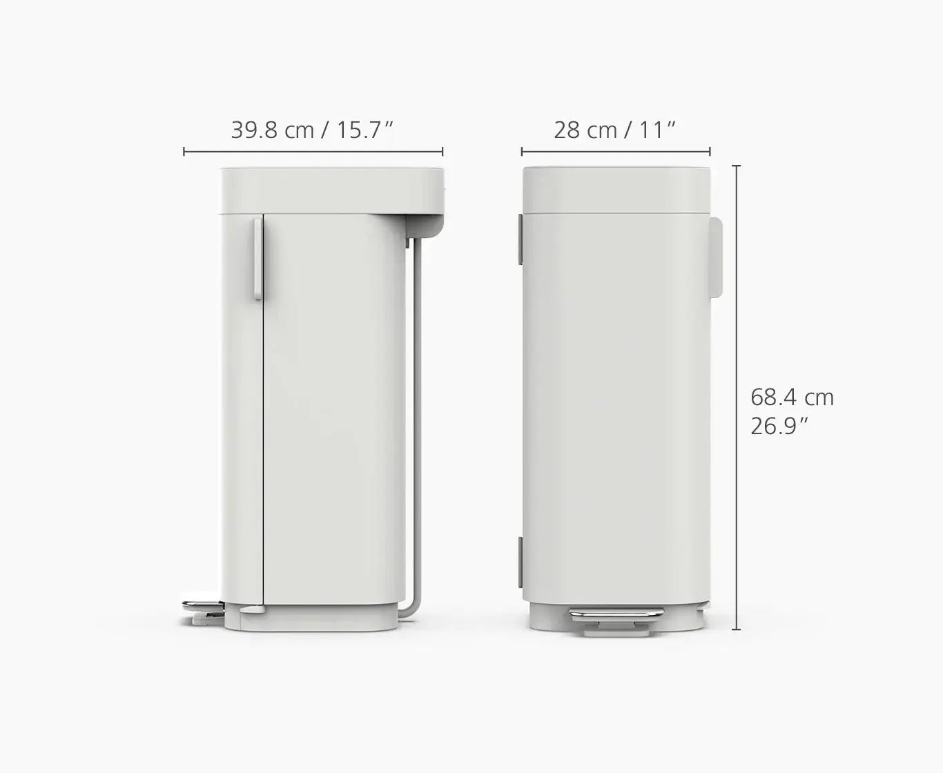 Joseph Joseph Porta™ 40L Easy-empty Grey Pedal Bin