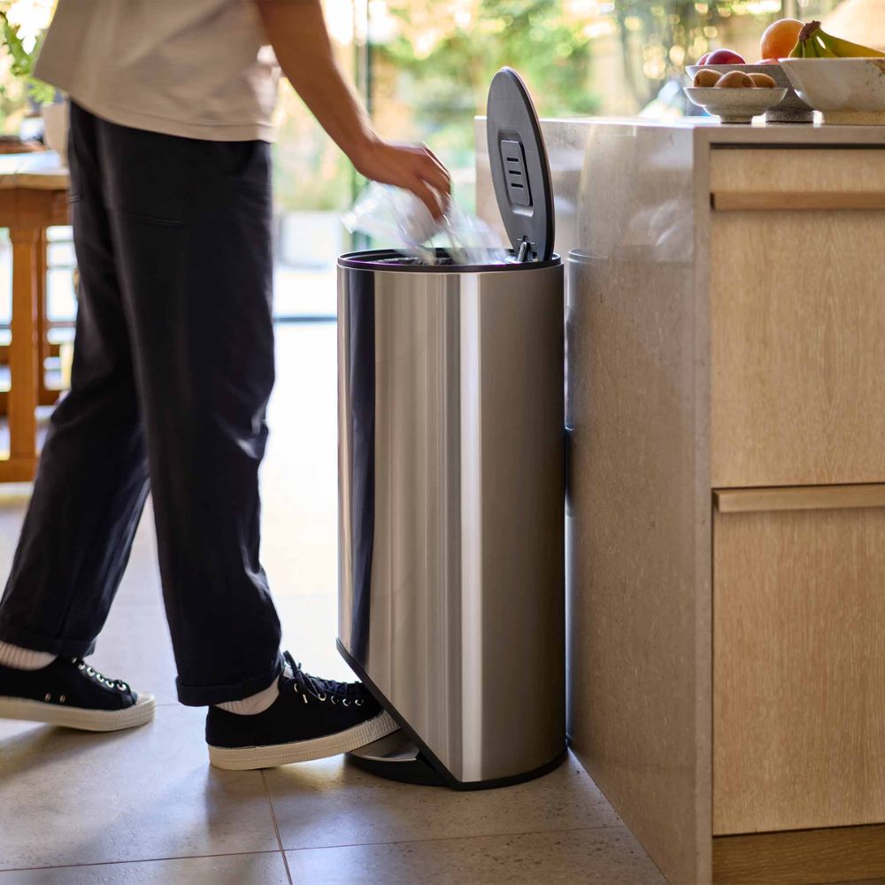 Arc‚Ñ¢ 30L Easy-push Stainless-steel Pedal Bin - Medaid International