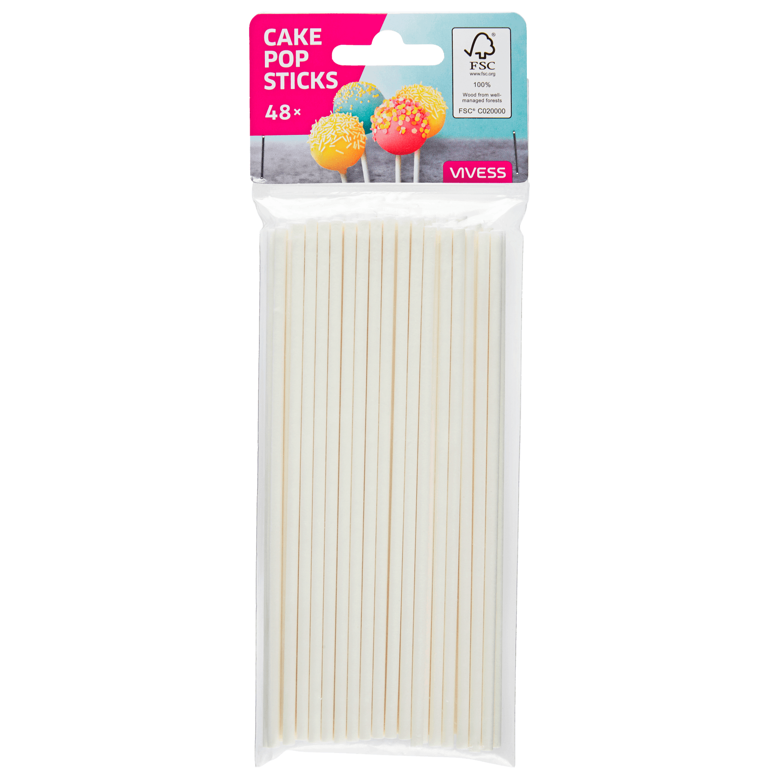Vivess Cake Pop Sticks, 48 pieces|Vivess In Lebanon