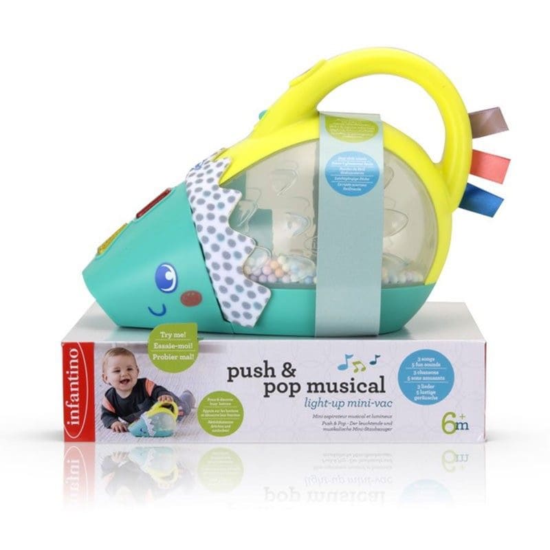 Infantino Push & Pop MusicalLight-Up Mini-Vac