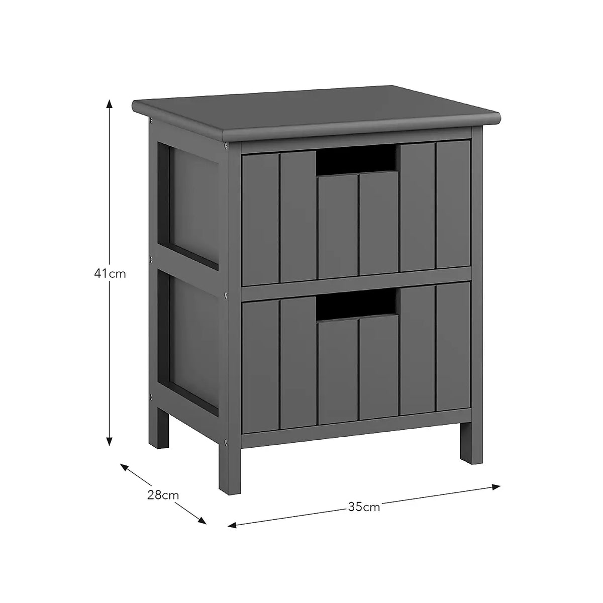 Dunelm Lilou 2 Drawer Bathroom Storage Unit Natural