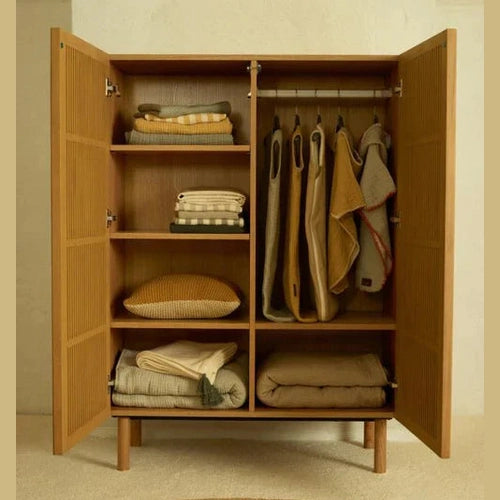 Quax - Hai No Ki Wardrobe - Natural Ash - 8 Compartments
