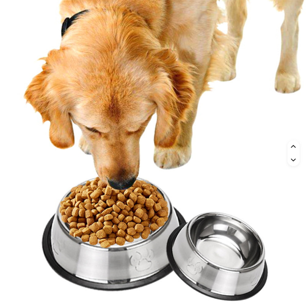 34cm Non-Slip Stainless Steel Dog Bowls