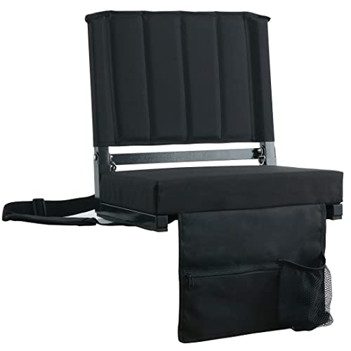 SPORT BEATS Stadium Seats with Back Support Bleacher Chairs with Back and Cushion Thick Padded Bleacher Seats Includes Shoulder Strap|B09GS5LVTJ