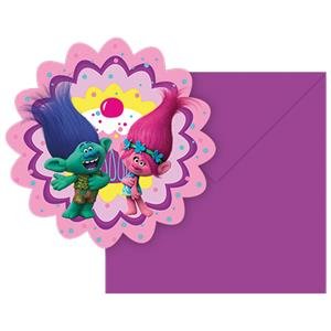 SD Pack Of 6 Trolls Party Invitations Cards | SD In Lebanon