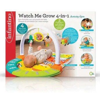 Infantino - Watch Me Grow 3in1 Activity Gym - 3 Removable Toys