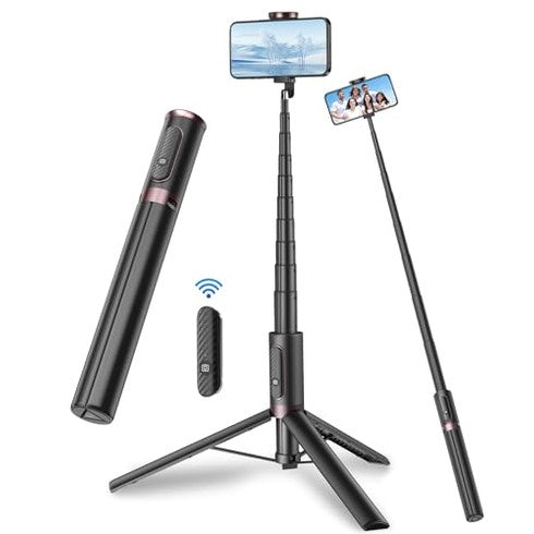 Toneof - 170cm Selfie Stick Tripod with Wireless Remote, Portable & Lightweight