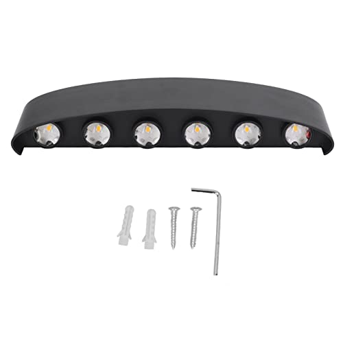 Aramox - 12W LED Wall Light, Aluminum Alloy, Warm White, Indoor/Outdoor Use