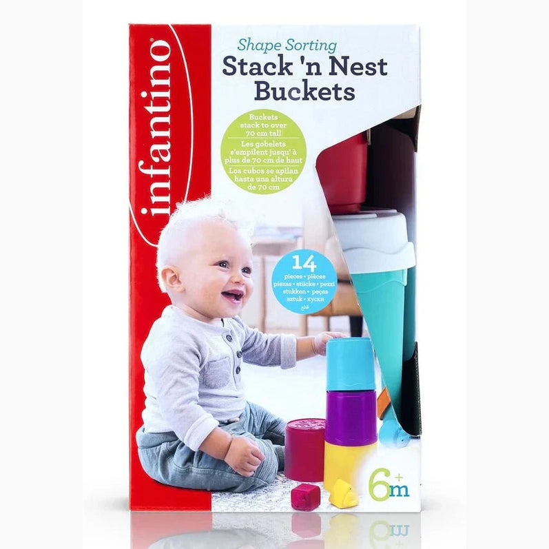 Infantino - Shape Sorting Stack'n - Nest Buckets