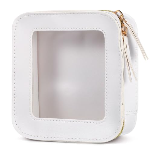 FomiYes - Clear Toiletry Bag, Portable Makeup Organizer, Zipper Closure, Travel-Friendly
