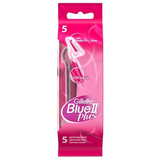 Gillette Blue II Plus 5 Disposable Razors For Women | Gillette In Lebanon
