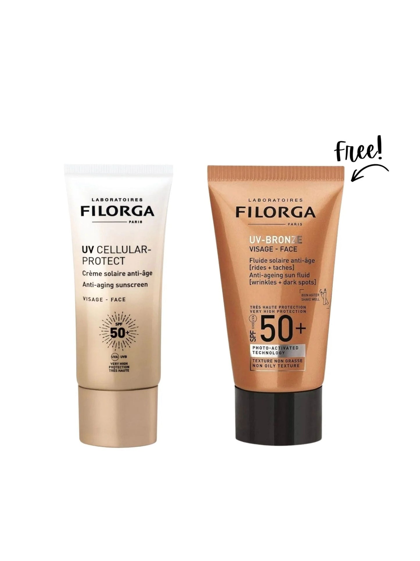 Filorga UV Cellular-Protect + UV-Bronze SPF50+ Duo | Buy 1 Get 1 Free