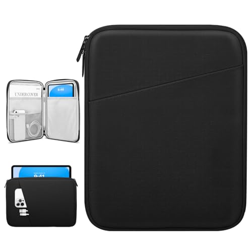Dadanism - 9-11 Inch Tablet Sleeve Bag, Fits iPad 11th Gen, Galaxy Tab A9+, Durable Black Design