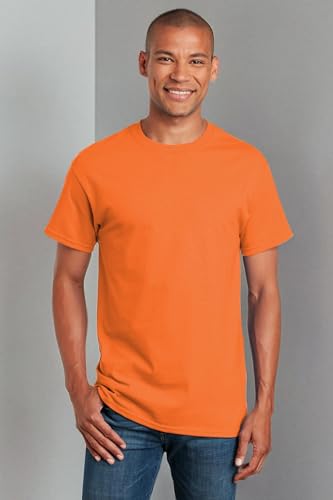 Gildan Adult Ultra Cotton T-Shirt, Style G2000, Multipack, Safety Orange (2-Pack), Large - Medaid International