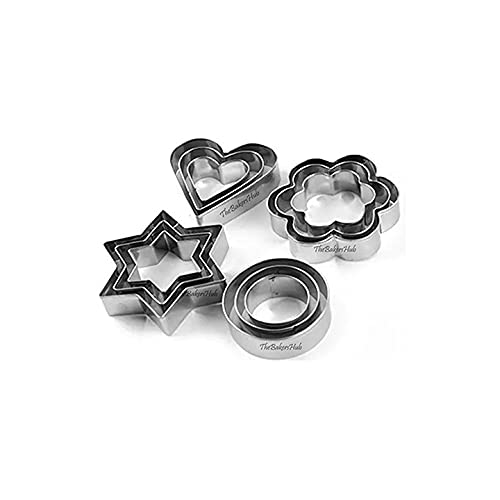 4 Shape Cookie Cutter Set 12 pcs