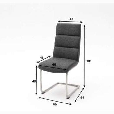 Patmar Kamala Cantilever Dining Chair – Cappuccino Upholstery & Stainless Steel