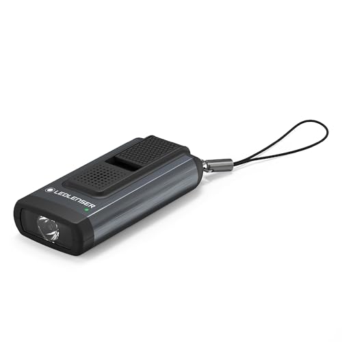 Ledlenser - K6R Keychain Flashlight with 400 Lumens, USB Rechargeable, Safety Alarm