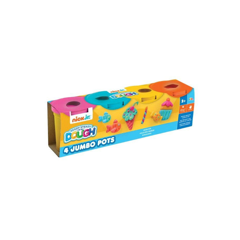 Nickelodeon Jr. Ready Steady Dough 4 Jumbo Pots (Assorted)
