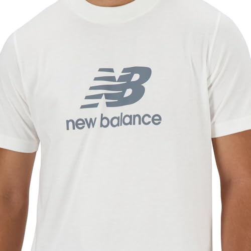New Balance Men's Sport Essentials Logo T-Shirt, White, Large - Medaid International