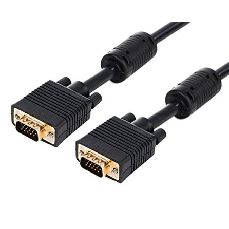 Monoprice - 1.5 M SVGA Super VGA Monitor Cable with Ferrites, Gold Plated, Double-Shielded