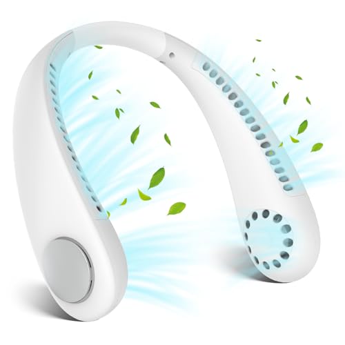 Tiazhan - Bladeless Neck Fan, USB Rechargeable, 3 Speed, 360° Airflow