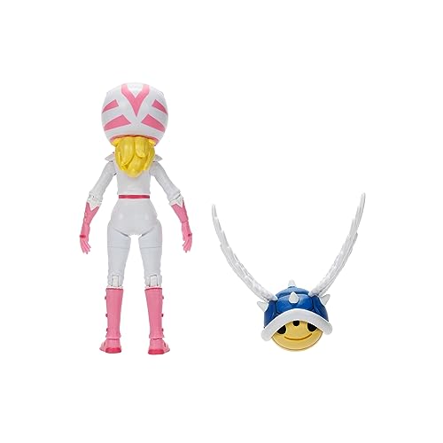Unknown - Super Mario Bros Movie Peach Action Figure, 5", Motorcycle Gear with Blue Shell